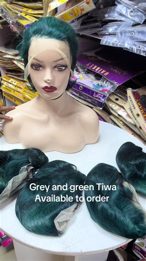 Stylish Grey and Green Tiwa Hair Available to Order
