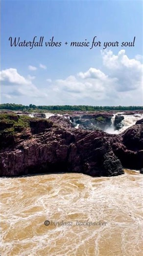 🌊✨ Waterfall + Music = Pure Peace 🎶 | Relax & Refresh Your Mind 💙 #waterfall #shorts