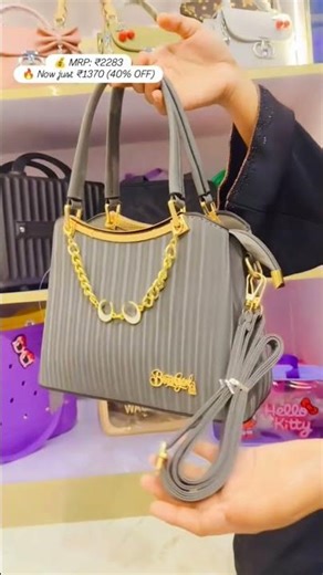 itna unique grey 🩶 handbag sirf 1370 me 😳👉👜 #fashion #handbag #highqualitybag #ladieshandbag