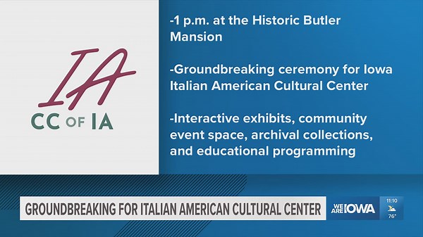 Iowa Italian American Cultural Center to break ground on new home Thursday