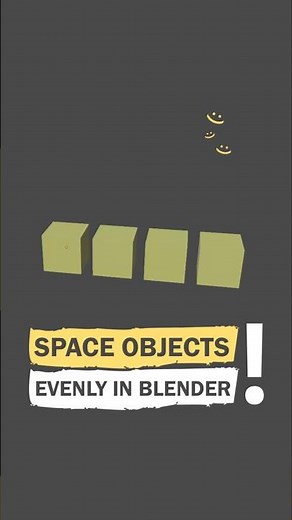 Space Objects Evenly in Blender#blender #blendertutorial #modelingtips #blender3d #cgthink