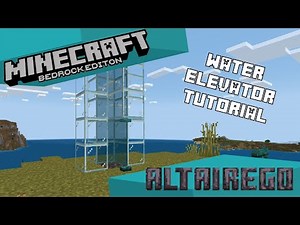 MINECRAFT - Water Elevator Tutorial - Easy - Bedrock 1.20