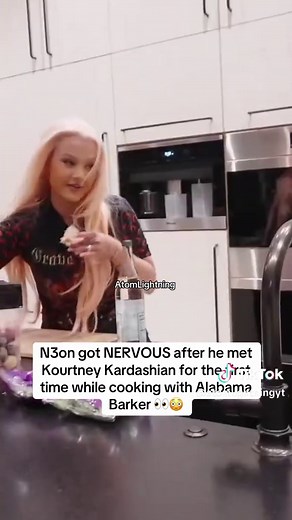 N3on Nervous Meeting Kourtney Kardashian Cooking with Alabama Barker