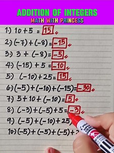 126K views · 1.1K reactions | Addition Integers #math #mathwithprincess #mathviral #mathlessons #mathematics #mathreview #mathvideo #mathisfun #additionofintegers | Math with Princess | Facebook