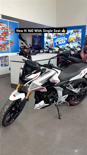 New Bajaj Pulsar N 160 With Single Seat 👍 || Bajaj Pulsar N 160 White colour #bajajmotorcycle