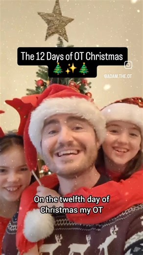 Adam Griffin on Instagram: "The OT 12 Days of Christmas! 😁🎁🎄 Such a fun project connecting with OTs around the world to spread a little Christmas cheer last year that I had to reshare! Proud to showcase just a few of the many ways pediatric OTs help kids thrive all year long! Merry Christmas to all my OT friends ❤️🎅 Tag your OT pals, share, and help spread the holiday cheer to all the amazing OTs out there! #12DaysofOT #OTChristmas #MerryChristmas #HolidayCheer #OccupationalTherapy OTLife Pe