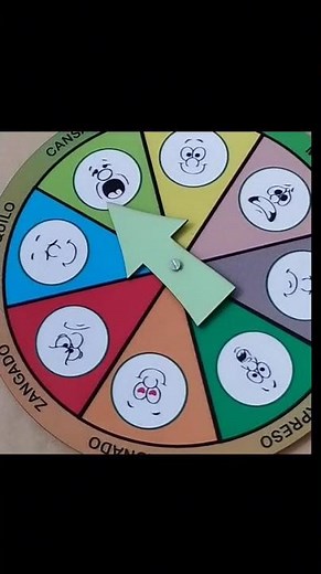 Roleta das emoções: aprender sentimentos brincando de forma leve, divertida e educativa