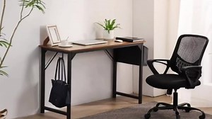 Modern Minimalist Design Modular Table Convertible Steel Wood Computer Desk with Printer Stand for Home Office Workstation