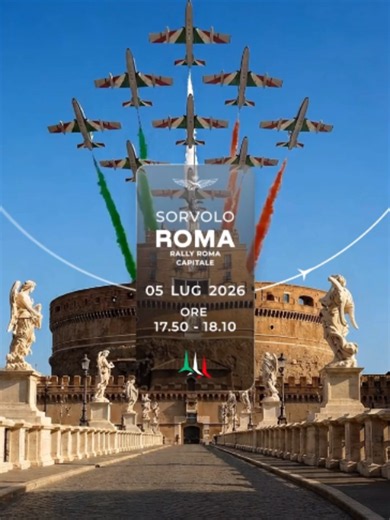 Quest'anno il Rally di Roma Capitale si tinge di verde, bianco e rosso con lo straordinario sorvolo delle Frecce Tricolori. Chi di voi sarà presente domenica 05 luglio per fotografare questo momento? 📸 . . . #AeronauticaMilitare #FrecceTricolori #Viral #fy #foryourpage