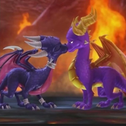 Spyro x cynder dawn of the dragon 💜🖤