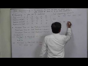 Job Sequencing - 7 Processing 'n' jobs on 3 machines Part 1 of 2 Conditions and Sequence