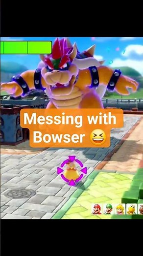 Princess Daisy Messes with Bowser #mario #princessdaisy #bowser #marioparty #trolling