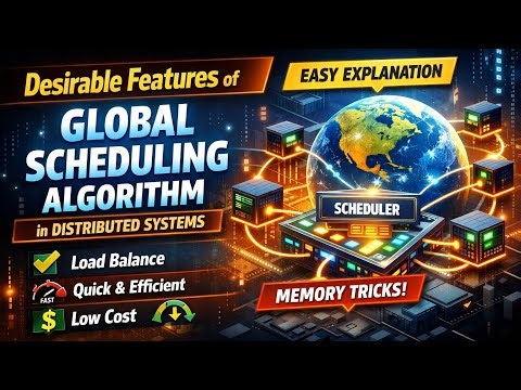 Desirable Features of Global Scheduling Algorithm in Distributed Systems | Memory Tricks