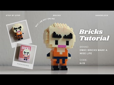 How to Build Krillin Dragon Ball Building Blocks DMXC Bricks Make a Wise Life H-19 | 162 Pieces