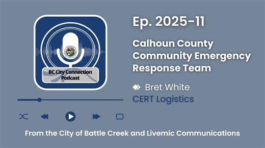 Emergency sirens and the Community Emergency Response Team (CERT) are two critical pieces of Battle Creek’s safety network. In the latest episode of the BC City Connection, Brett White explains: ✔ How CERT volunteers support emergency preparedness ✔ Why siren testing and maintenance are essential ✔ The project to repair and replace aging sirens Watch the video on YouTube: https://youtu.be/NdSWcCBWPo4 Subscribe to our podcast and hear past episodes: https://www.battlecreekmi.gov/838/BC-City-Conne