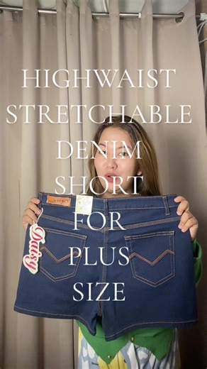 Plus Size Highwaist Stretchable Denim Shorts