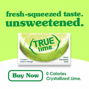 The fact that we put a whole lime wedge in this little packet is pretty unbelievable. But that’s what the crystallization is for. | True Lemon