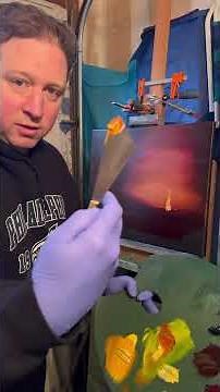 🔥 PAINT A CAMPFIRE IN THE BOB ROSS STYLE 🎨 #bobross