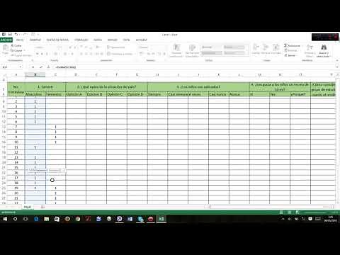 Elaborando una matriz para tabular encuestas en Excel