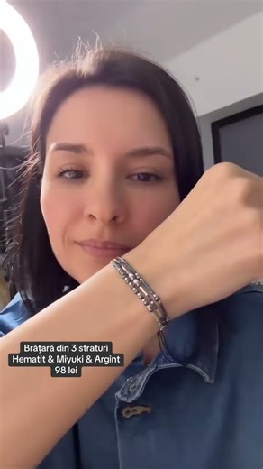 Bratara handmade snur, 3 straturi din Miyuki, Iolit si Hematit- www.ezera.ro