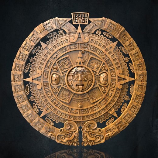 Aztec Sun Stone and Maya Calendar STL File for CNC Router and 3D Printing Art - Etsy Canada