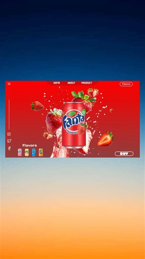 Fanta website #css #python #javascript #developer #design #ui #programming #coding #shorts