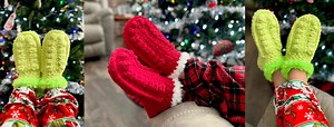 Crochet Christmas Slippers- Free Crochet Santa Slippers Pattern - A Crafty Concept