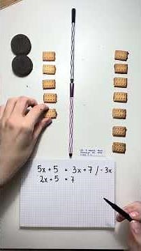 Equations - A clever way to learn to solve equations using cookies as an example