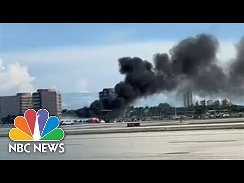 Watch: Plane Catches Fire On Miami International Airport Runway