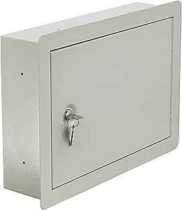 POCHAR Small Wall Safe Lock Box wtih Disguise Sticker - In Wall Gun Safe Between the Studs for Home, Office - Hidden Safes Storage for Money Jewelry with Removable Shelf - 15.75-Inch Exterior Width