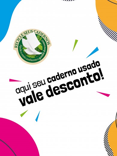 Kalunga: Desconto em cadernos com reciclagem