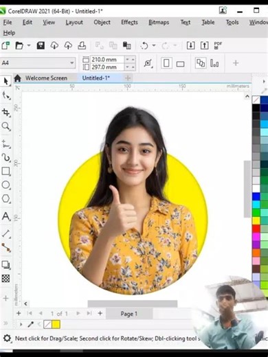 CorelDRAW PowerClip Image Design 🔥 | Creative Photo Editing Tutorial 2026 #aggraphics