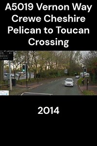 4312 A5019 Vernon Way Crewe Cheshire Pelican to Toucan Crossing