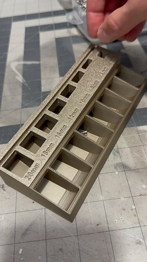Scale Builder’s Guild on Instagram: "One of the handiest prints I’ve done in a while! #3dprinting #makers #organization Search “M3 bolt sorter” on maker world.com"