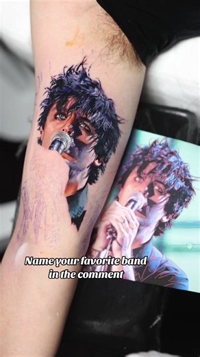 Punk Band Singer with Tattoo Art