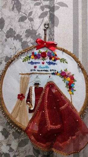 #Customized embroidery frame hoop#engagement#weeding#birthday#newbornbaby#anniversary #bestgift