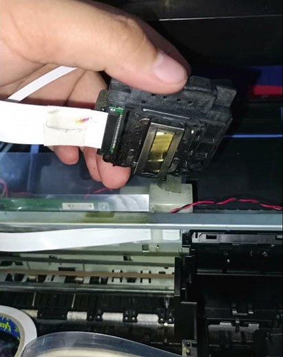 Print Head & Sensor Flex Cable Replacement✅ Encoder Strip Cleaning✅ DC Motor Broken Line Soldered✅