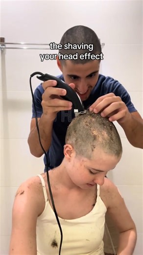 The Headshave Effect 🙌 Girl Headshave Experience #headshave #buzzcut #shorts #headshavegirl