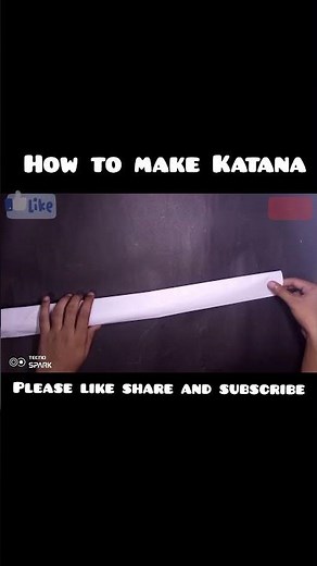 "Diy paper katana -step by step Guide !" 1min