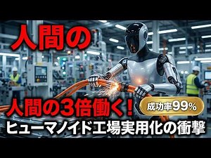 【衝撃】人間の3倍働く！ヒューマノイドロボットがついに工場実用化。成功率99%の現実【Physical AI革命】