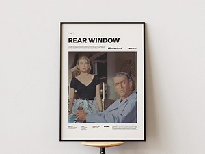 Rear Window Poster, Alfred Hitchcock Film Print, James Stewart and Grace Kelly Poster - Etsy
