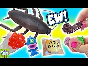 What's Inside Huge Cockroach Squishy Toy! Homemade Bug Slime! Mesh Ball