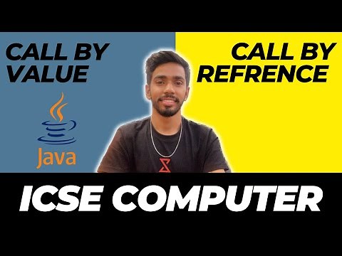 Call by value call by reference Computer Class 10 ICSE Crash course java 10
