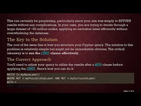 How to Fix the Can't Match-Where-Limit Error in Cypher Queries