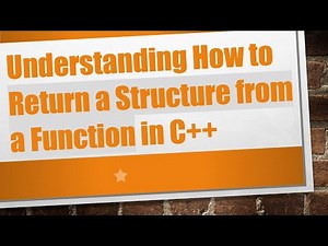 Understanding How to Return a Structure from a Function in C+ +
