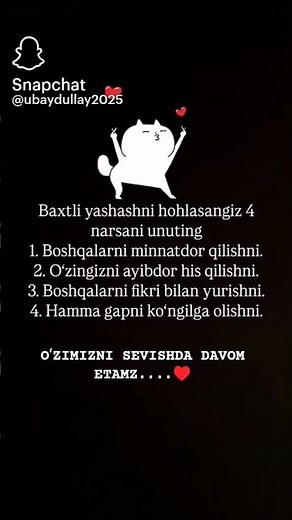 OʻZIMIZNI SEVAMIZ ♥️