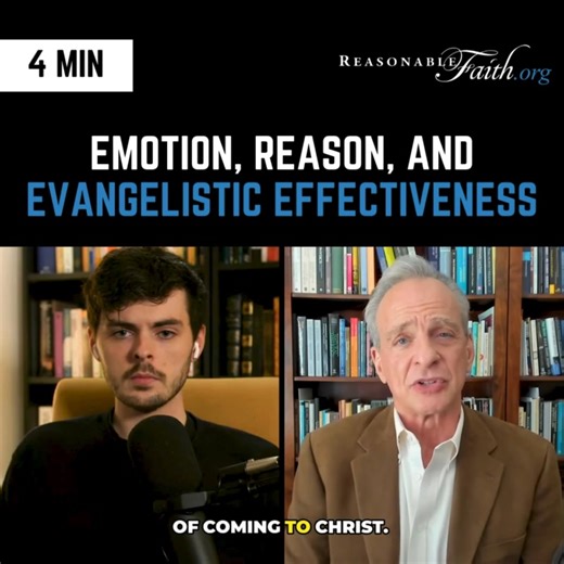 10K views · 268 reactions | Alex O’Connor asks Dr. Craig about the most effective strategies for evangelism, and how appeals to reason and emotion or personal experience are part of Dr. Craig’s own methods. #Apologetics #Evangelism | Reasonable Faith | Facebook