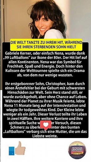NENA: DIE WELT TANZTE ZU IHREM HIT, WÄHREND SIE IHREN STERBENDEN SOHN HIELT