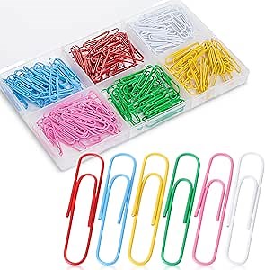 Mr. Pen- Paper Clips, 2 Inch, 240 Pack, Large Colored Paper Clips, Colored Paper Clip, Clip, Paperclips, Paper Clip, Office Supplies, Clips for Paperwork, Paper Clips for Office, Paper Clips Large