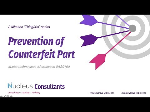 2 Minutes “Thing(k)s” Series I Prevention of Counterfeit Parts #Letsreachnucleus #Aerospace #AS9100